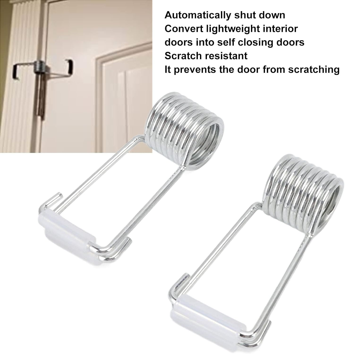 RASTKY Self Closing Door Closer 4 PCS 2CM Spring Hinge Door Closer Self Closing Spring Butt Hinge Pins Accessories - Hardware & Locks Rewritten image number 2