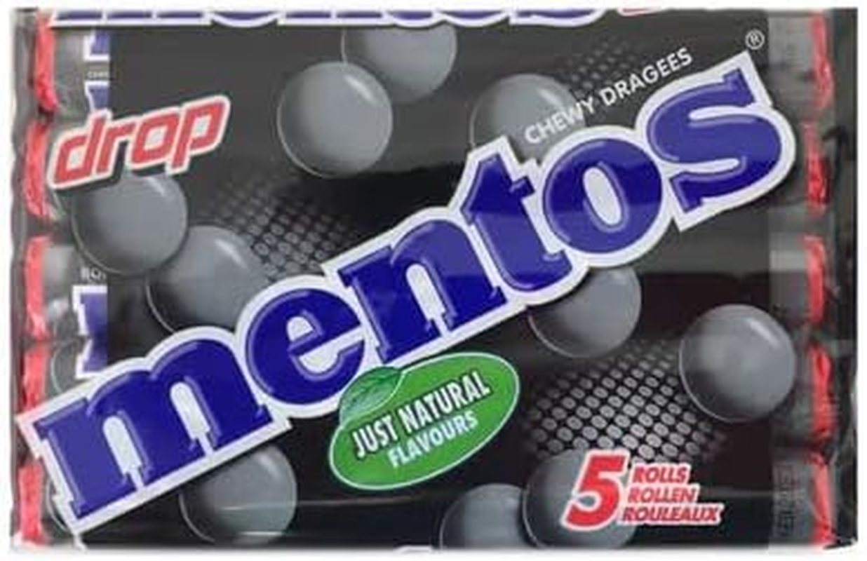 Mentos Licorice Chewy Dragees 5 Pack / Drop Mentos