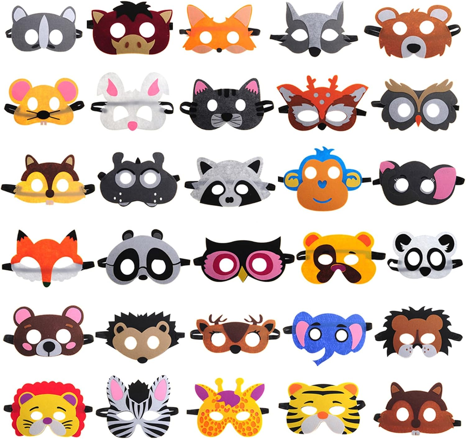 30 Pieces Felt Masks Party Favors Supplies