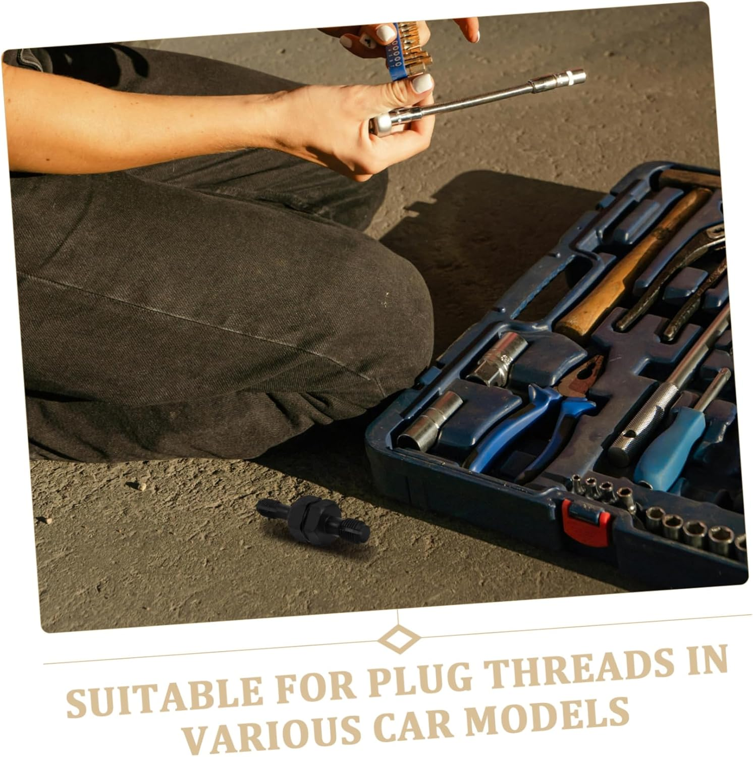 GANAZONO Spark Thread Tool Automotive Repair Kit Double-Ended Spark Thread Repair Kit