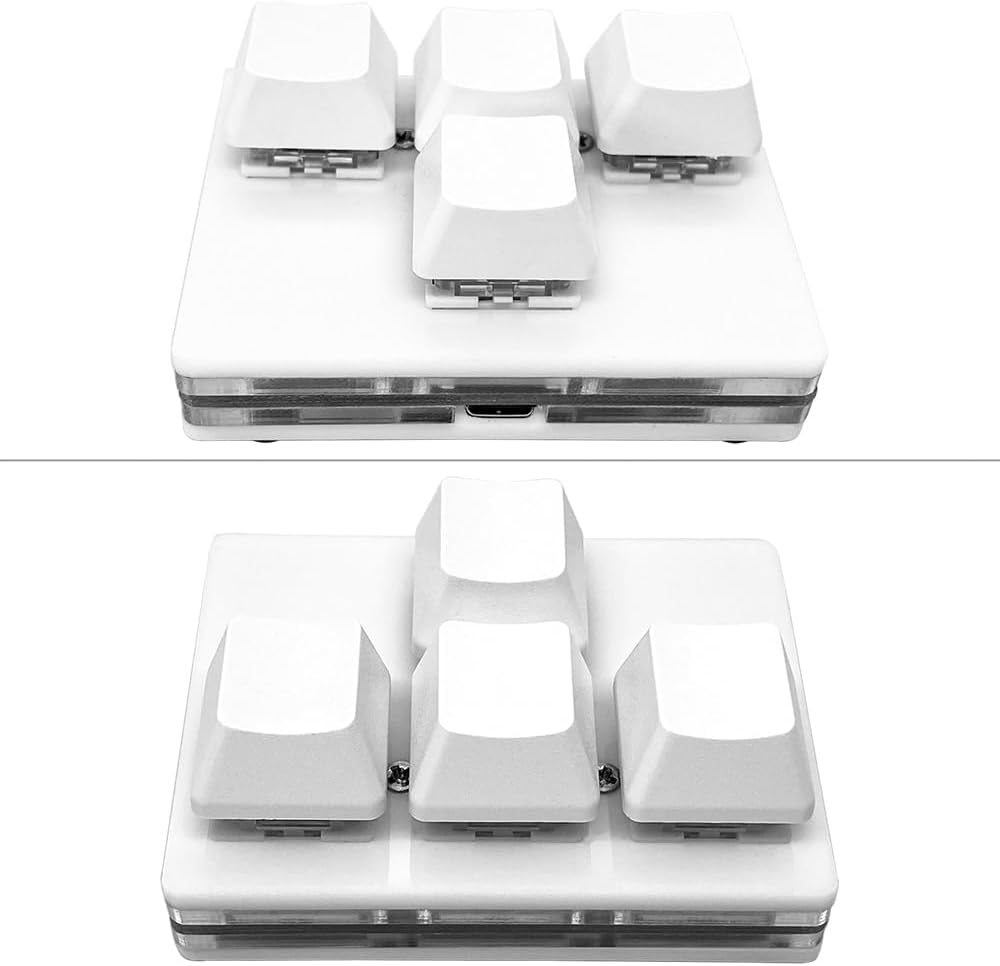 QINIZX USB Mini 4-Key Keypad One-Handed Mechanical Gaming Keyboard Programming Macro Pad RGB Keypad for Windows Mac OSU HID Standard Keyboard, Cherry Shaft, Hot Swappable Switch with 1.5M USB Cable image number 5