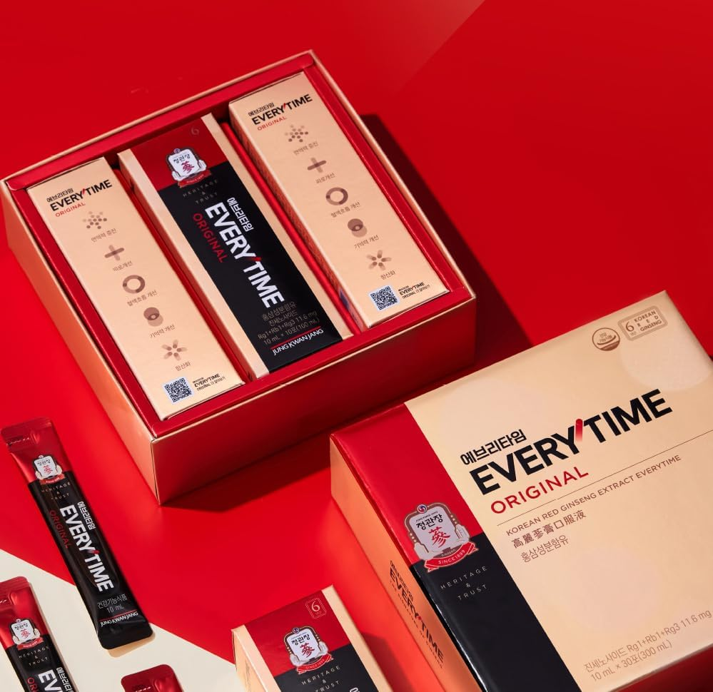 Jung Kwan Jang Korean Red Ginseng Extract Stick Everytime 3000Mg | Energy Supplements, Ginseng Supplement, Ginseng Tea, Korean Food | Caffeine Free, Sugar Free, Boost Energy, Support Immunity | 10Ml X 30 Sticks image number 3