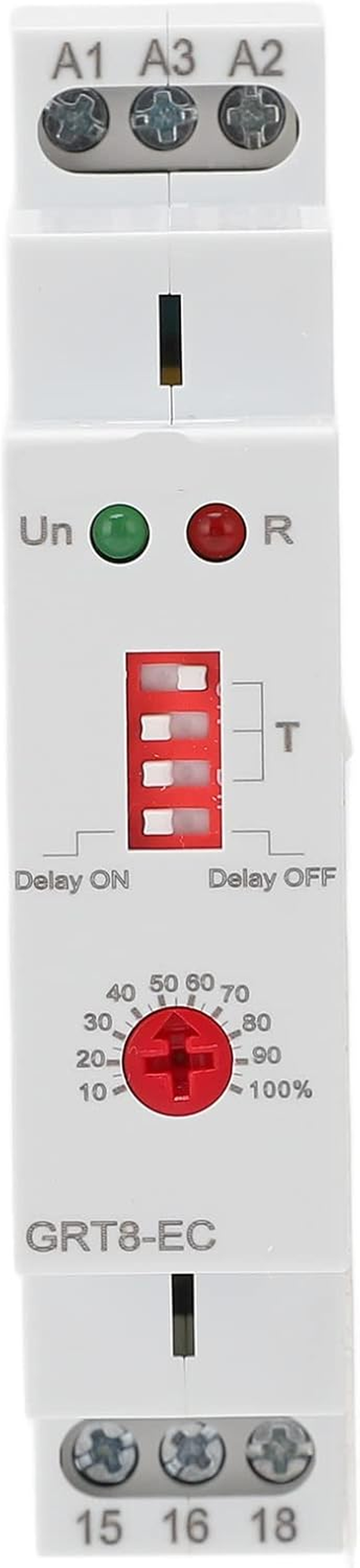Multifunction Time Relay, Dual Function Mini Power off Delay Time Relay with LED Indicator, 0.1S-10Days AC230V or AC DC24V, Power off Timer Timing Relay (GRT8-EC) image number 5