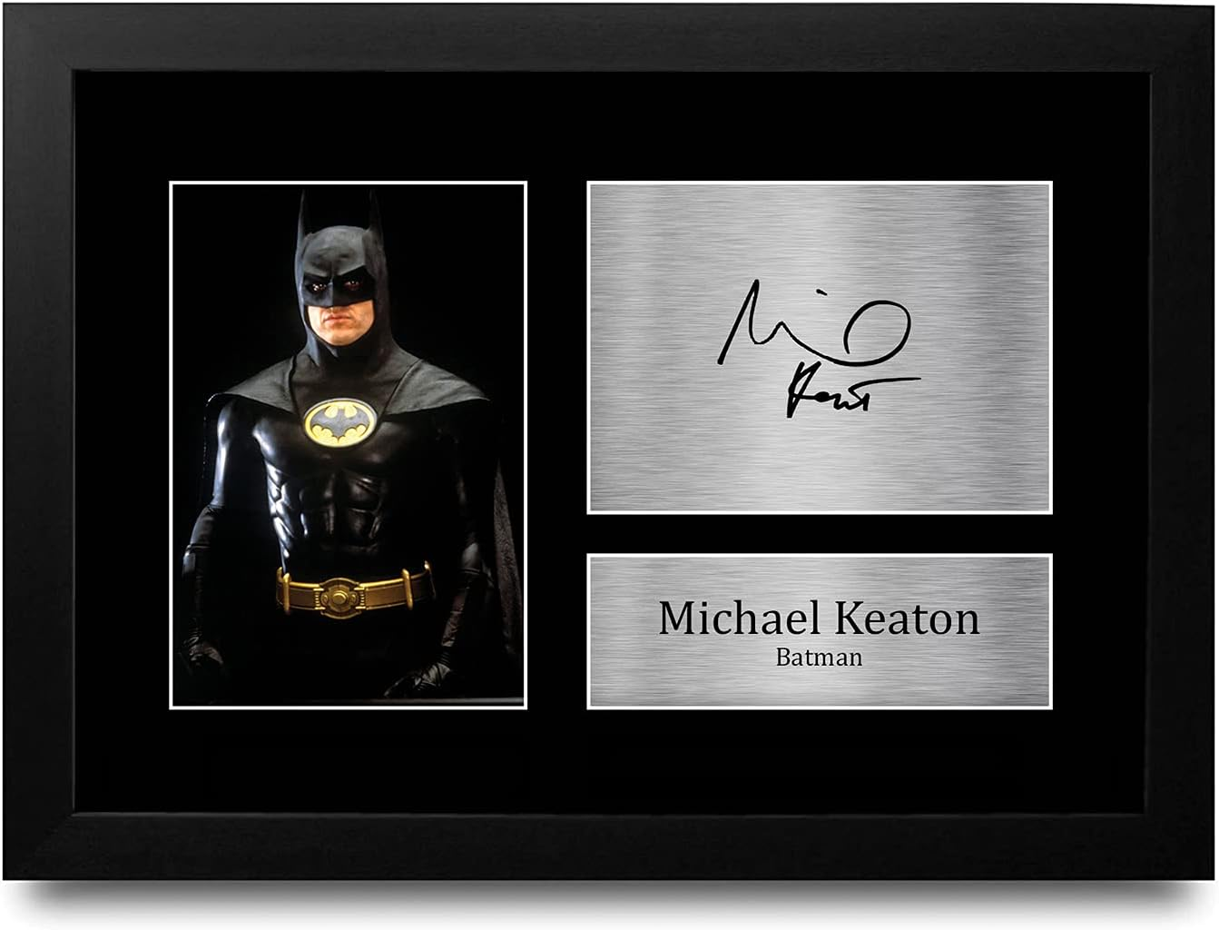 HWC Trading FR A3 Michael Keaton Batman Gifts Printed Signed Autograph Picture for Movie Memorabilia Fans - A3 Framed