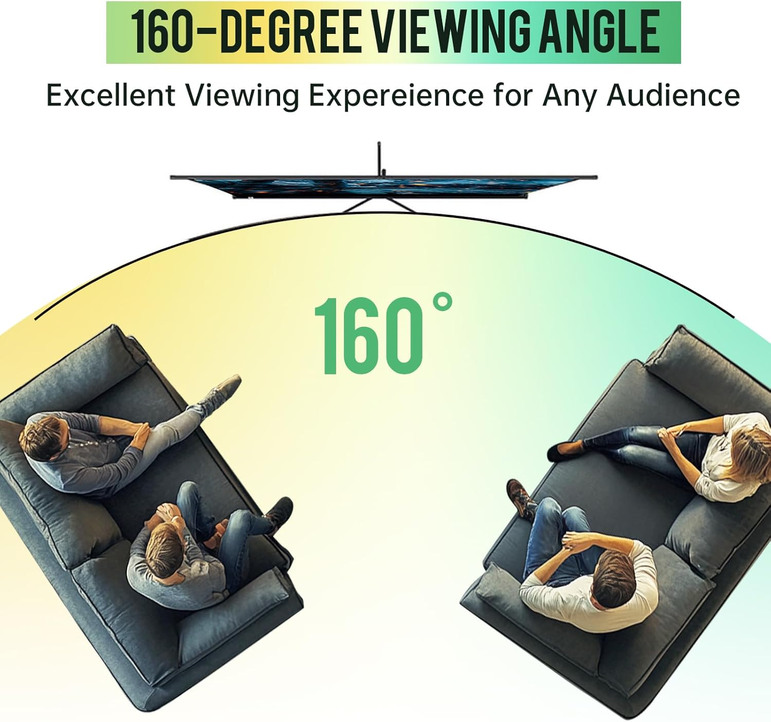 Tripod Projector Screen with Stand 16:9 4K HD Projection Screen Stand Wrinkle-Free Height Adjustable Portable Screen for Projector Indoor & Outdoor for Movie, Home Cinema, Gaming, Office (100 Inch) image number 5