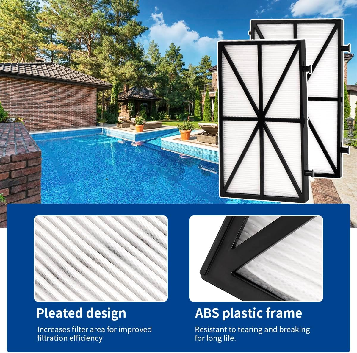 Wuyan 4-Pack Ultra-Fine Cartridge Filter Compatible with Dolphin M400/M500 & Nautilus CC plus Robotic Pool Cleaner Filters Part Number 9991432-R4 image number 1