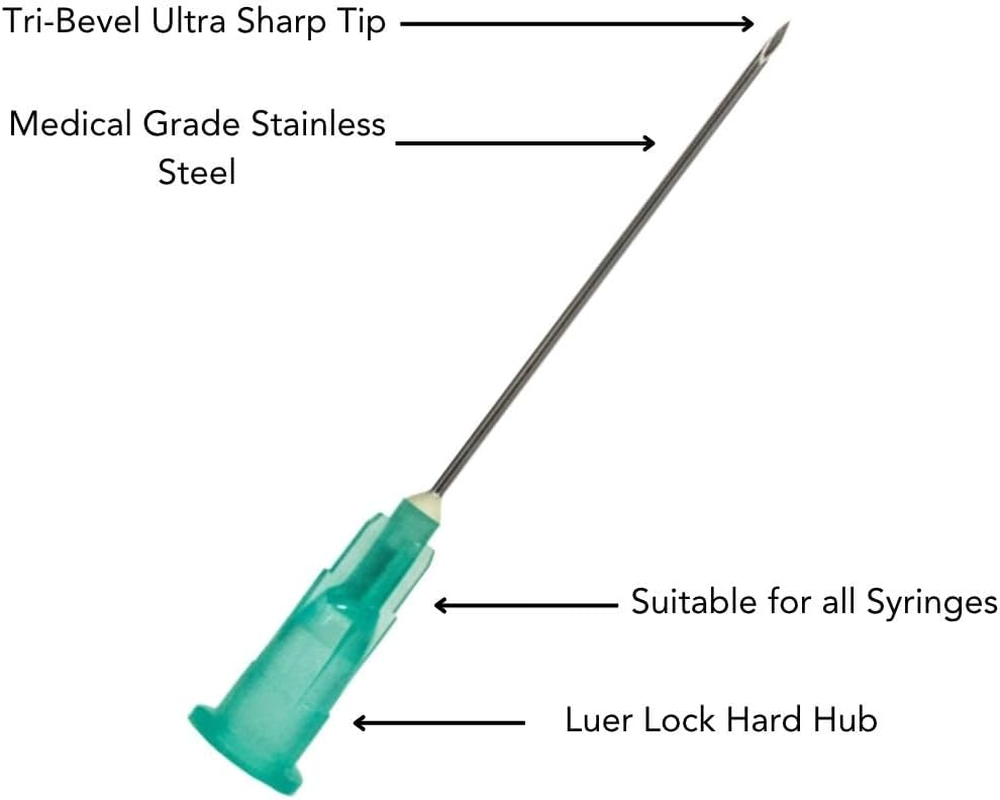 21G X 38Mm Needles &ndash; 1.5 Inch Drawing up Needles, Individually Packed, Box of 100 &ndash; Disposable Luer Lock Needles for Syringes &ndash; Laboratory and Experimental Use &ndash; Imatec image number 2