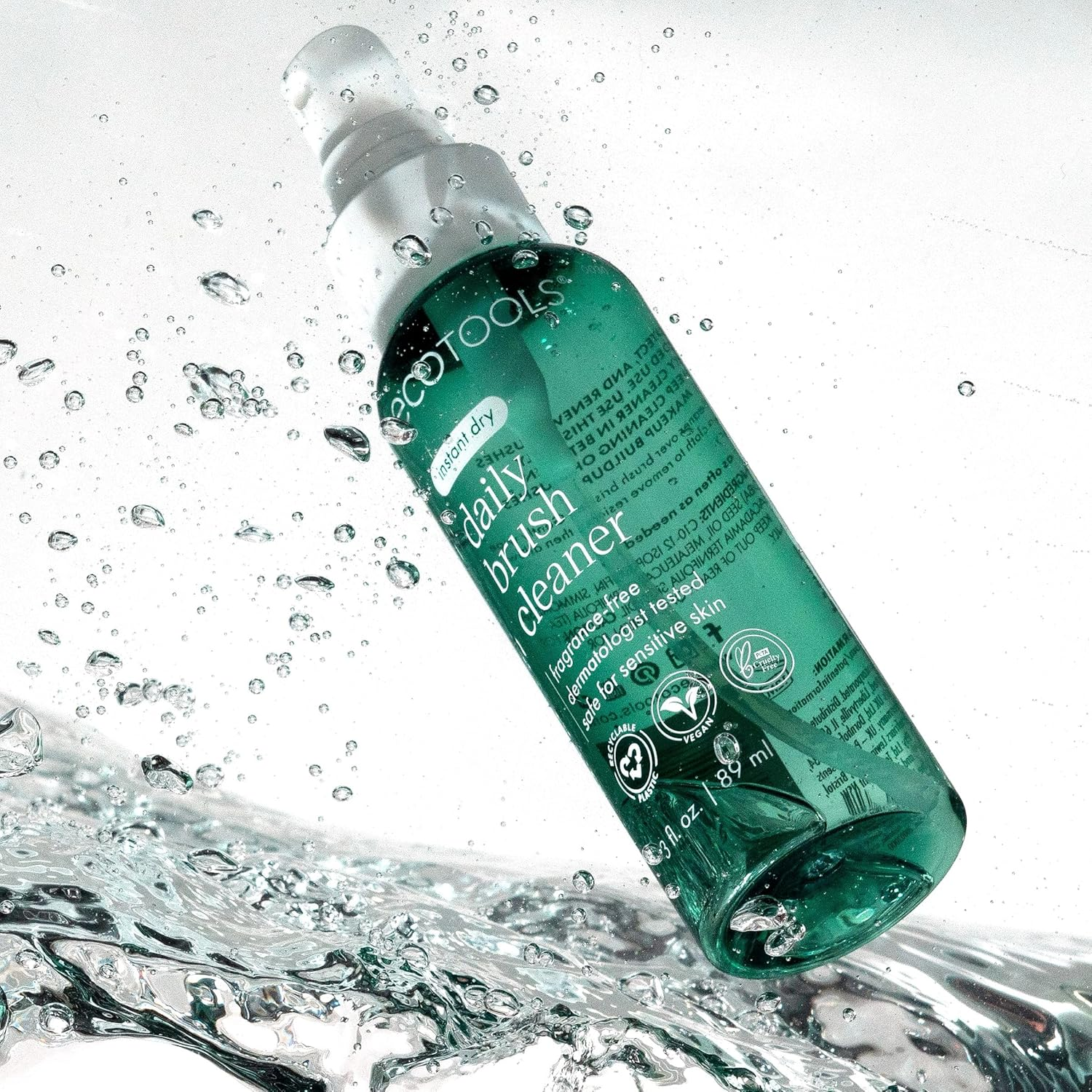 Lingtoolator Daily Brush Cleaner, Makeup Brush Cleanser Spray, Quick Drying Brush Spray, Fragrance Free & Dermatologist Tested, Travel Size, TSA Approved, Cruelty-Free & Vegan, 3 Fl Oz./89 image number 1