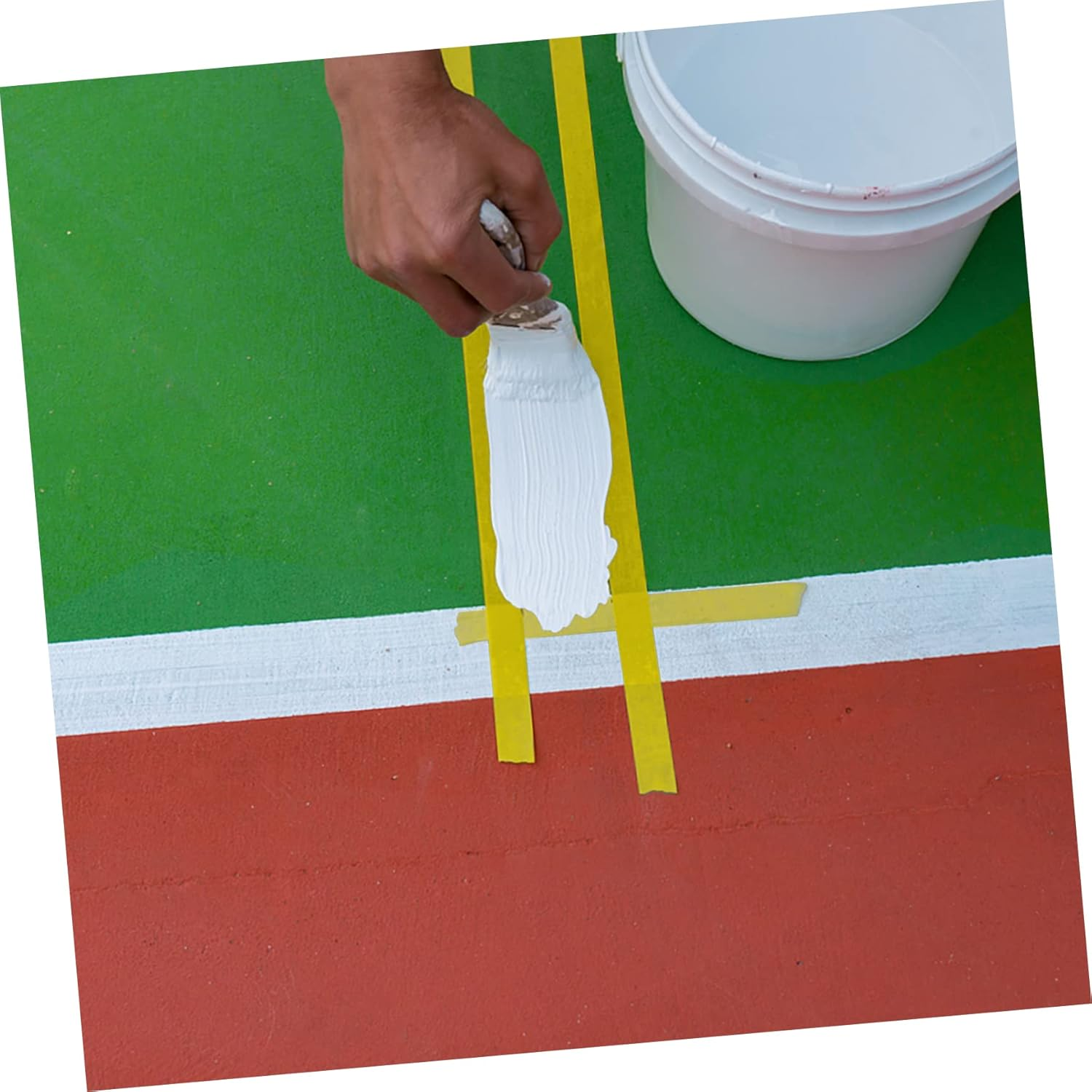 5Rolls Car Tape Masking Tape for Painting Yellow Paper Easy Peel Adhesive Masking image number 2