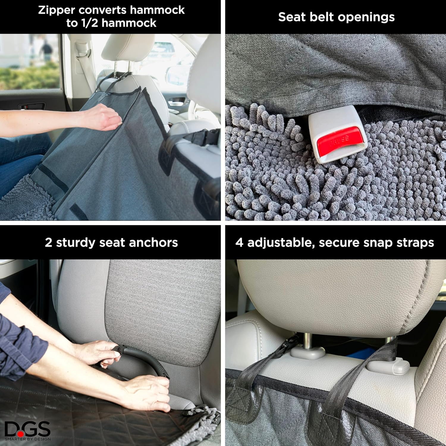 DGS Dog Car Seat Cover, Grey image number 2
