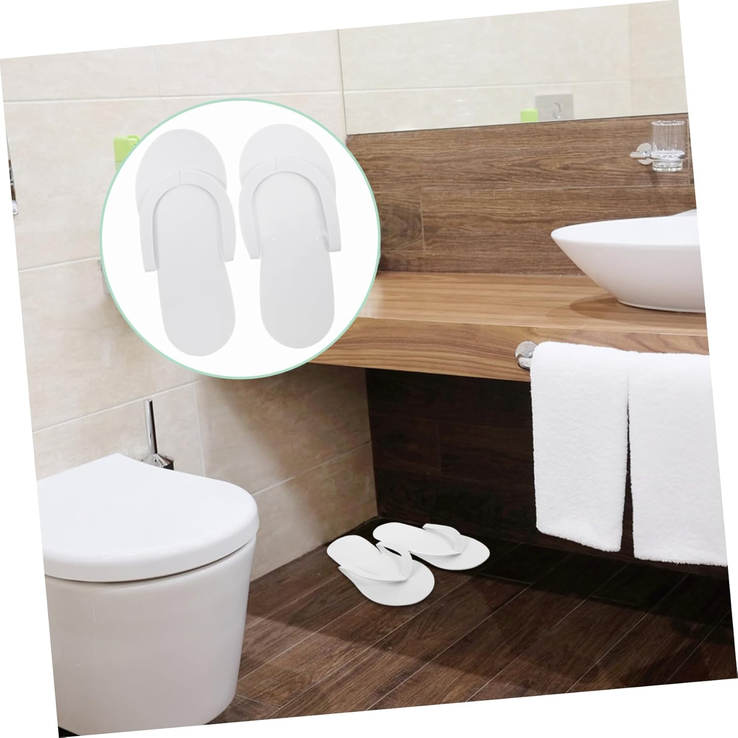 Anneome Disposable EVA Shower Slippers Bulk for Women Men Quick Dry Foldable Travel Sandals Portable Nail Salon Spa Hotel Slides