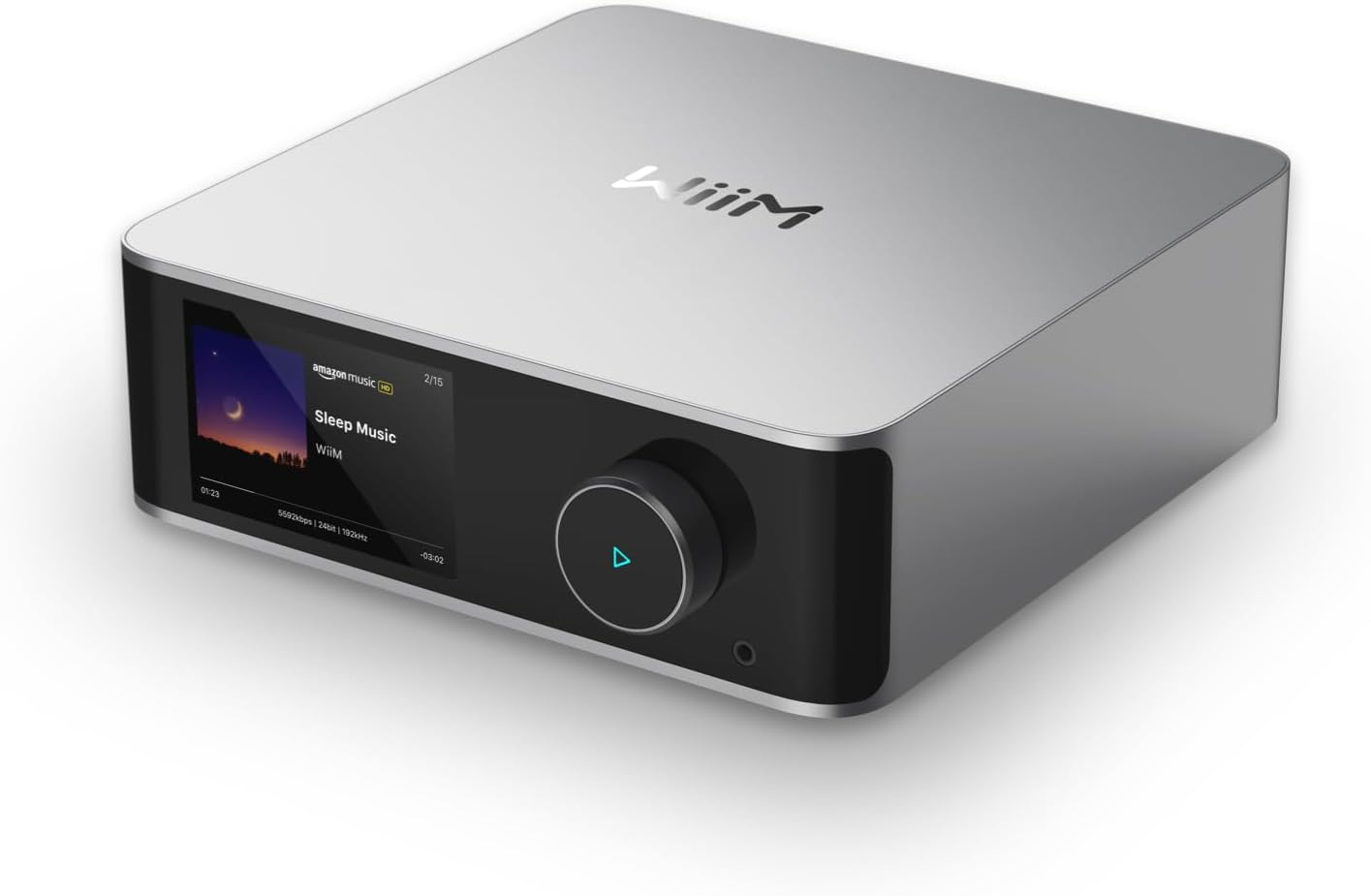 Wiim Ultra Music Streamer & Digital Preamp | 3.5" Touchscreen, Compatible with Google Cast & Alexa, Stream Spotify, Amazon Music, Tidal & More | HDMI ARC, Phono Input & Headphone Output | Silver