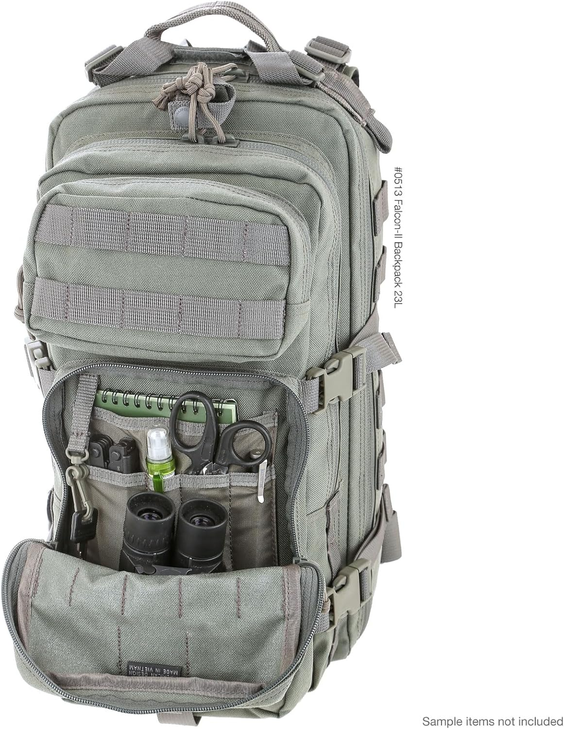 MAXPEDITION Falcon-Ii Backpack, 23L Tactical Backpack, Survival Pack, Bug Out Bag, MOLLE Go Bag for EDC, 0513 - Black image number 5