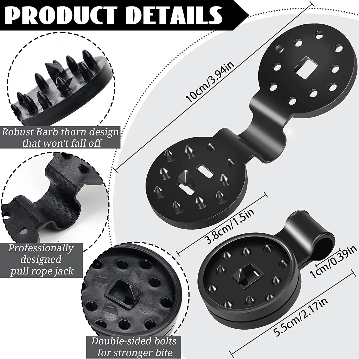 100 Pack Heavy Duty Lock Grip, 2023 New Removable and Reusable Shade Cloth Clips, Windproof Awning Clamp Grip Tarp Clips image number 5