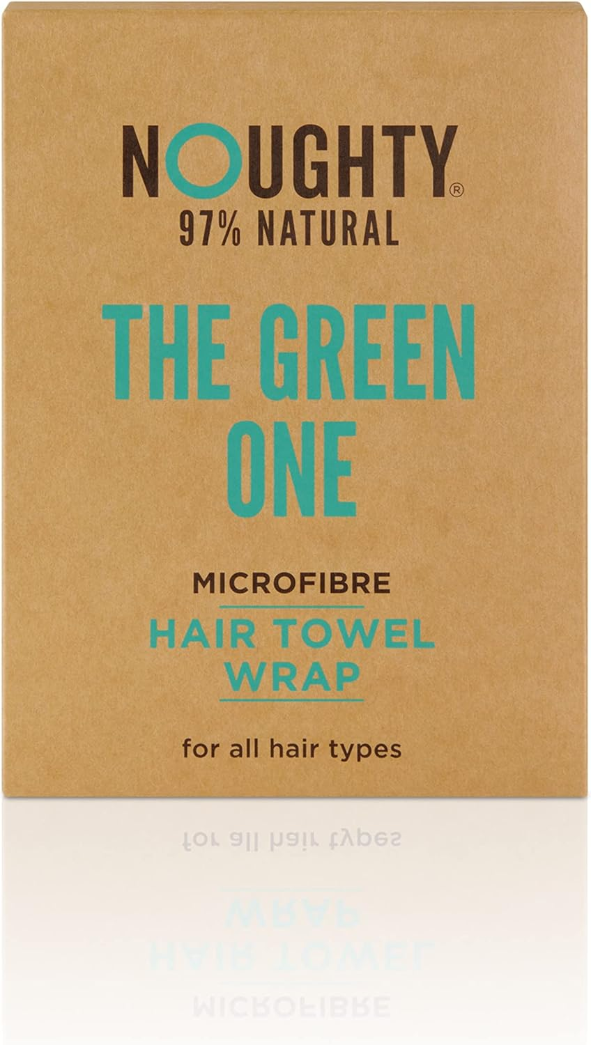 Noughty 97% Natural the Green One Microfibre Hair Towel, Quickly Absorbs Moisture, Reduces Breakage, Combats Frizz, Green image number 5