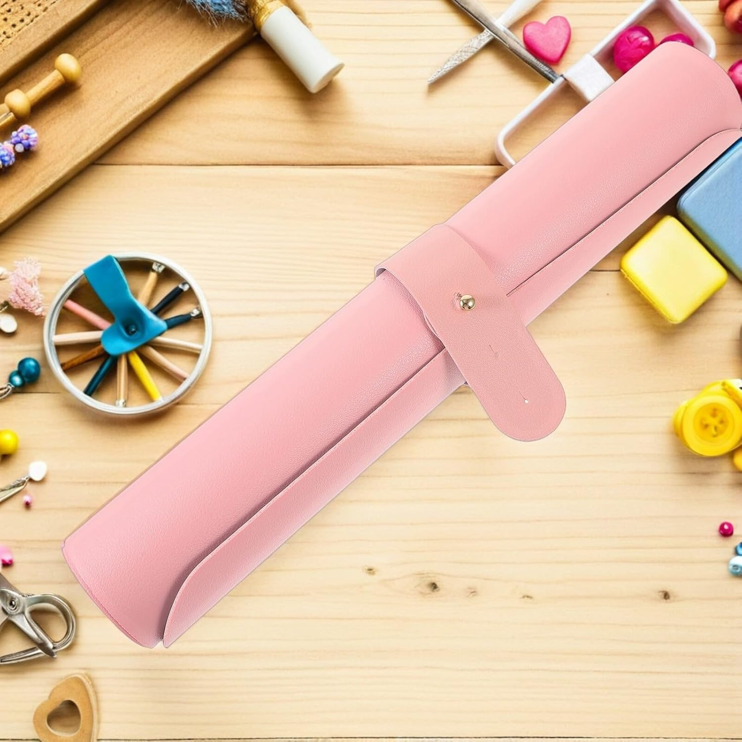 SHINYPASING Foldable Manicure Nail Table Mat 70X35Cm Dual-Color PU Hand Rest Pad Storage Strap for Nail Techs Salon Desktop image number 5