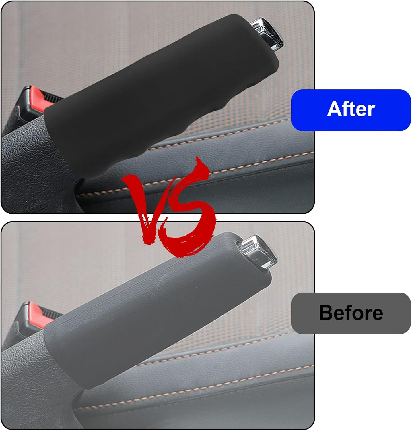 MAEZOE Car Handbrake Cover, 12.2 Cm Anti-Slip Silicone Comfort Trim Cover with Finger Ripples, Parking Brake Lever Decorative Protector for Truck SUV, Car Accessories image number 4