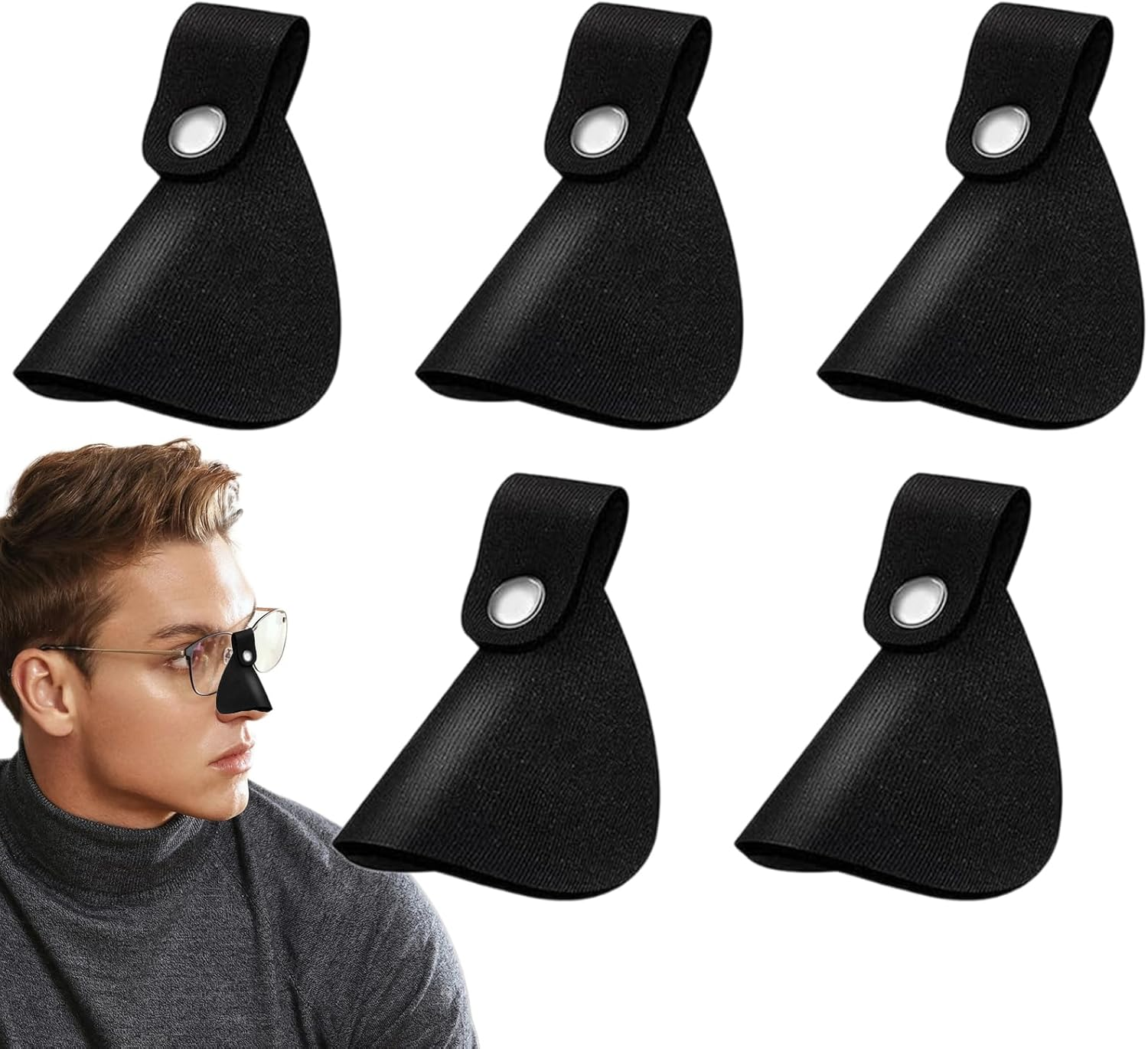 5X Nose Guard for Glasses, Comfortable Light Protection Nasal Cover for Glasses - Outdoor Sunshade Eye Guard, UV Protection Nose Mask for Tanning Walking Running