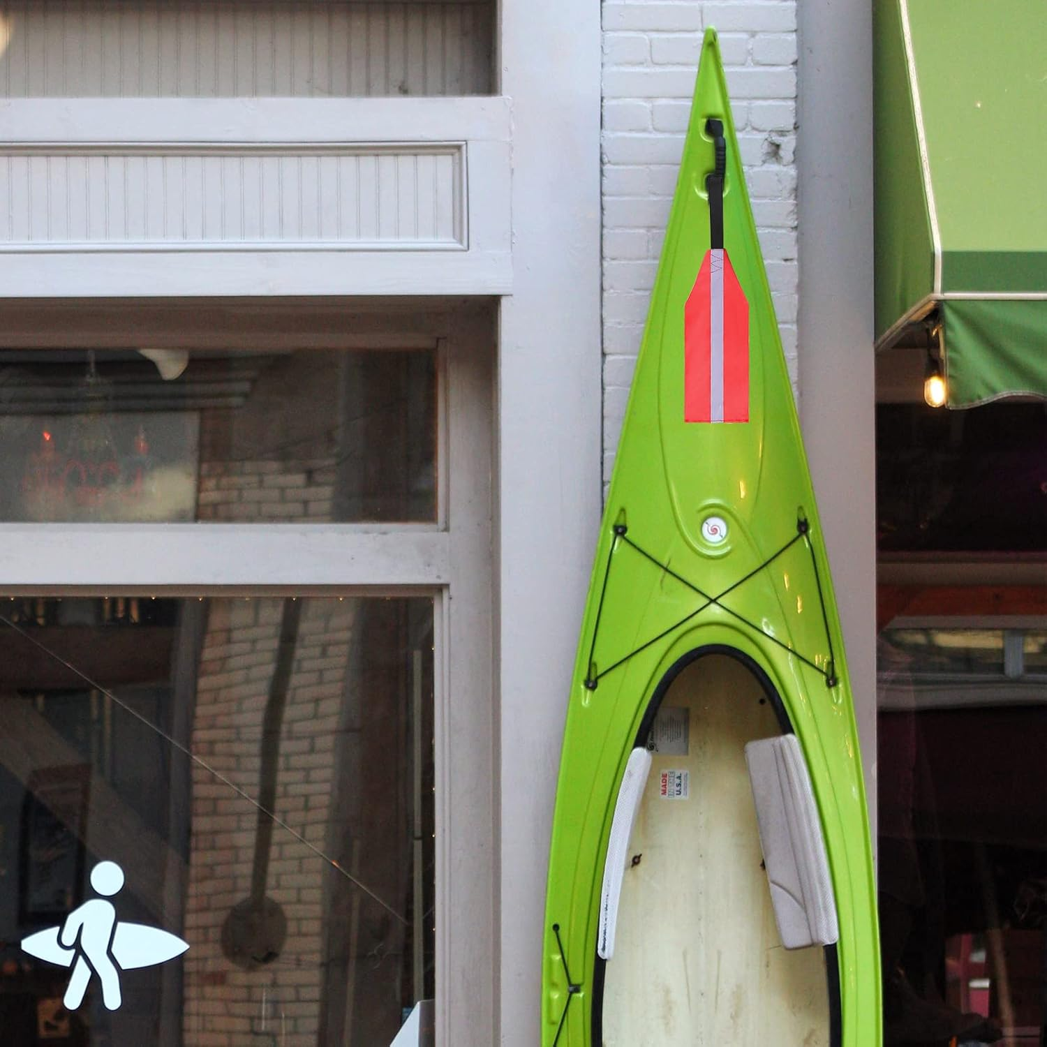 Safety Travel Flag for Kayak Canoe Safety Flag Kayak Trailer Flag Kayak Travel Flag Kayak Accessories Safety Flag Reflective Kayak Warning Flag Red Safety Flag for Kayak Sup Towing image number 6