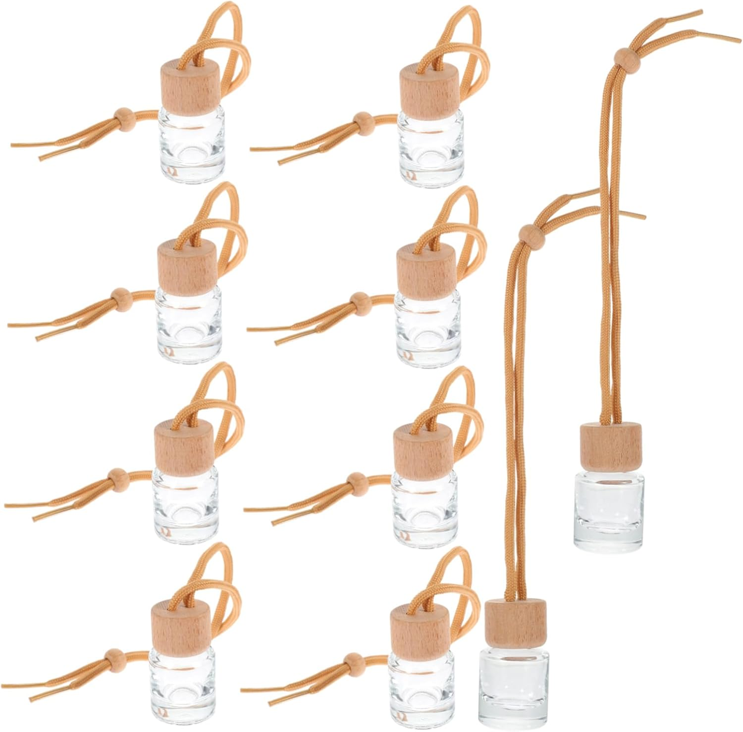 STOBAZA 10Pcs Empty Perfume Bottle Pendants Car Air Freshener Bottles Car Smell Air Freshener image number 5