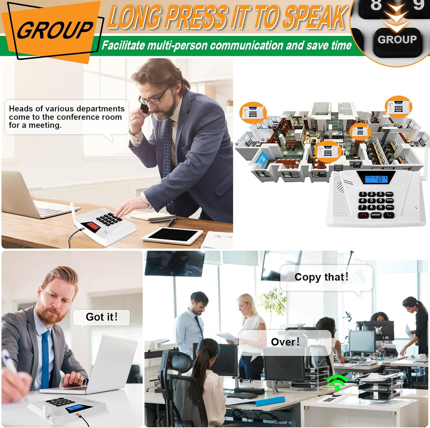 2024 Home Upgrade Wireless Intercoms, 5300Ft Range Hands-Free Intercom, Two-Way Communication Home Intercom System in Time image number 4