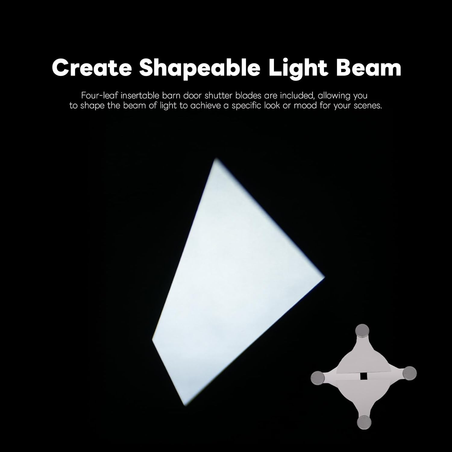 Bowens Mount Optical Snoot for Aputure Cob Light, Photography Spotlight Projector, Conical Snoot, Compatible with Aputure Amaran 150/300C, 600X Pro, Godox SL60 Etc, 5 Color Filters, 31 Gobos image number 1