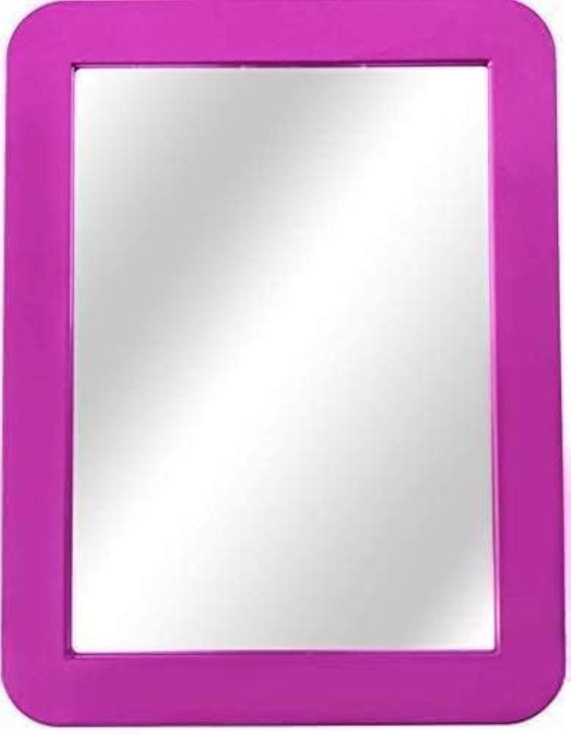 MIHAGUTY Magnetic Locker Mirror, 5" X 7" Small Mirror with Magnetic Backing, Real Glass for School, Bathroom, Household Refrigerator, Office, Home (White)