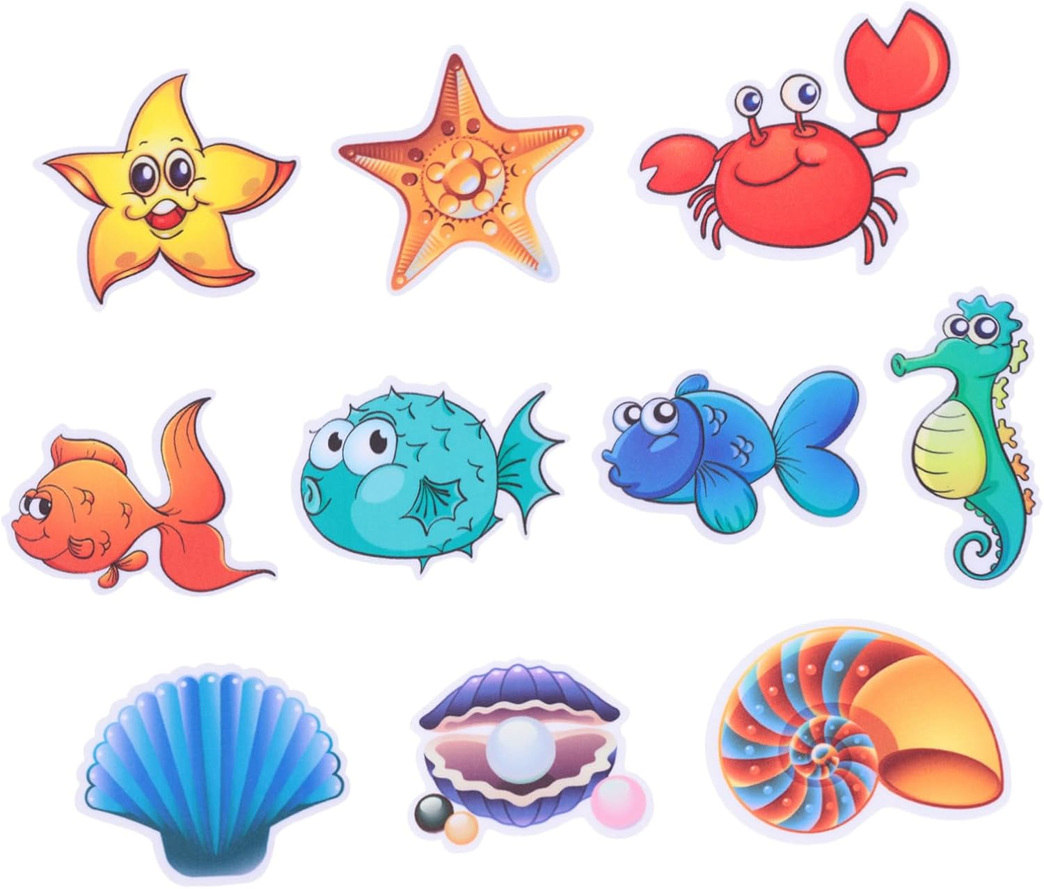 Kisangel 30Pcs Bathtub Stickers Adorable Sea Animal Pattern Adhesive Stickers for Boys and Girls Fish and Decals for Bathtub Safety Shower Accessories