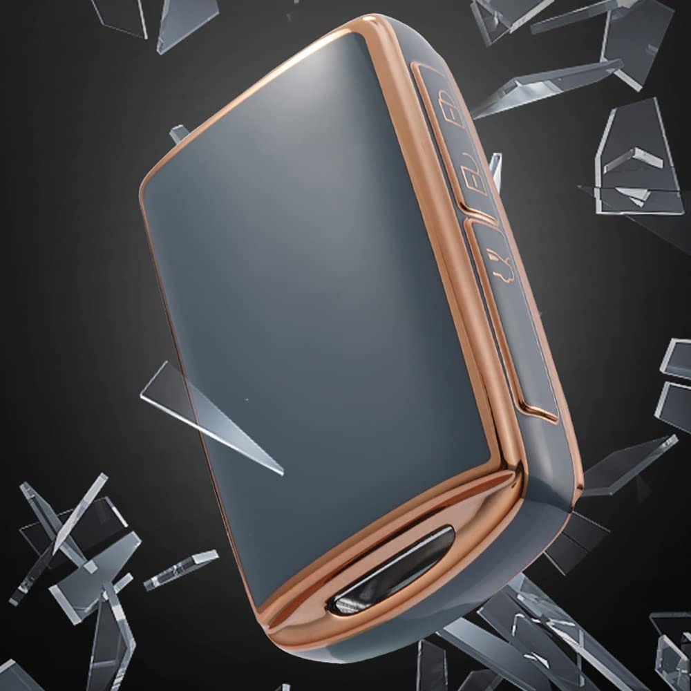 Ontto Car Key Fob Cover Fit for Mazda 3 CX-30 CX-5 CX-9 Mazda 3 Sedan 2019 2020 Smart Key Case 3 Buttons Keyless Entry TPU Key Shell Key Holder Keychain Accessories Green - Black image number 6