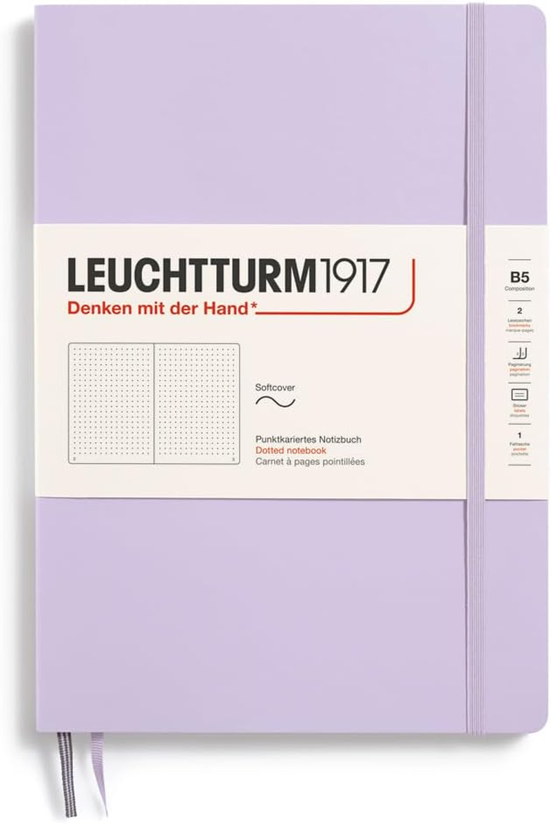 LEUCHTTURM1917 365633 Notebook Composition (B5), Soft Cover, 123 Numbered Pages, Rising Sun, Blank