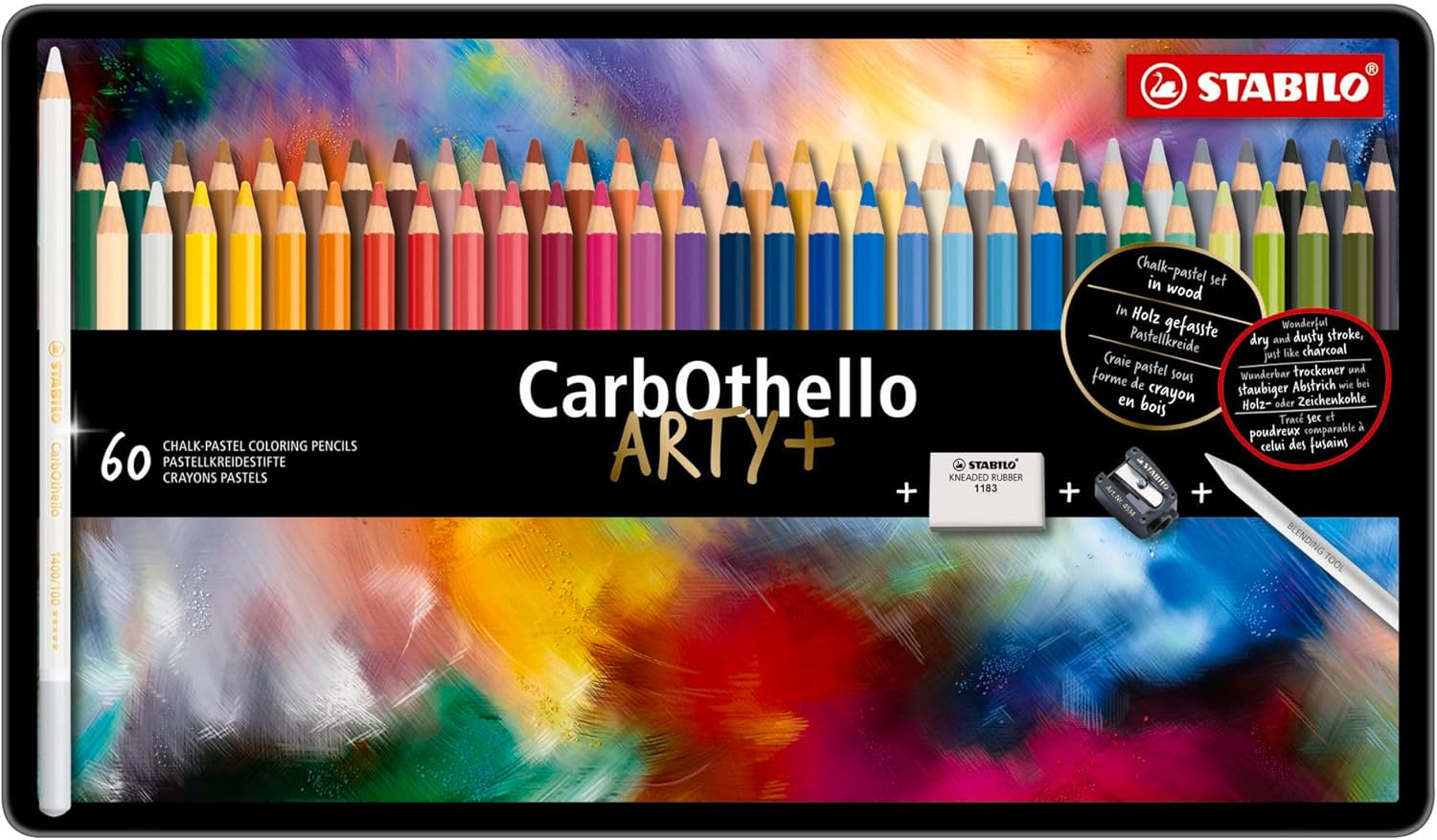 STABILO Carbothello Premium Colouring Pencil - Pastel Pencil Tin of 60 image number 5