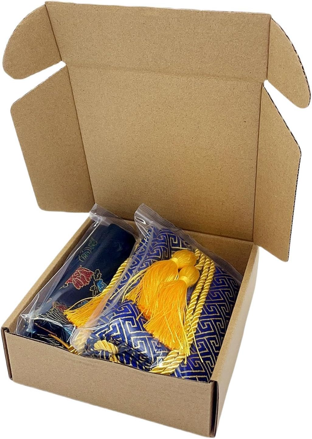 2Pcs Sword Bag 51Inch Synthetic Silk Katana Bag Sword Cover Carrying Case for Samurai Swords image number 5