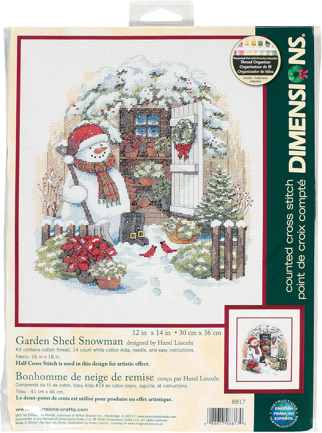 Dimensions Cross Stitch Flowers in Vase, Large, Multicolor image number 5