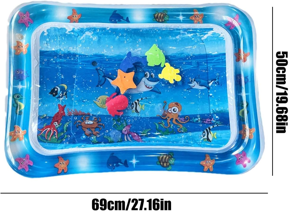 Water Mat for Cats, Water Sensory Playmat with Fish for Pet, Inflatable Water Mat for Cat and Dog, Water Sensory Pad Water Feel Cool Comfort image number 3