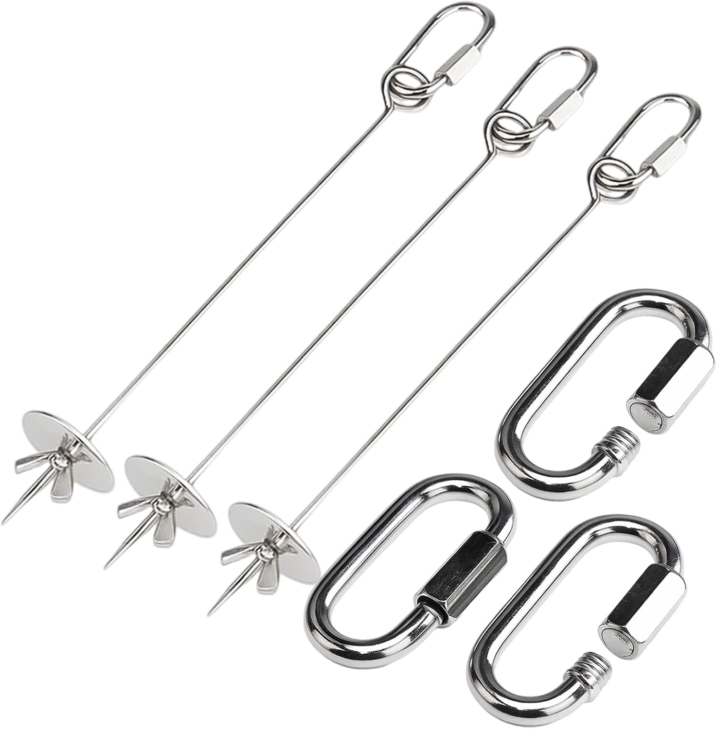 Hcvgcm Budgie Toy, 3 Stainless Steel Fruit Skewers with 3 Hooks, Budgies Cage, Parrot Toy, Safe and Durable Feeder for Budgies, Cockatiels and Small Birds image number 3