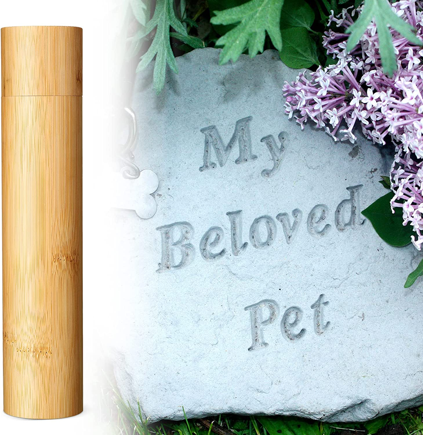 Yalikop 2 Sets Scattering Urns Bamboo Scattering Cremation Small Urns Mini Bamboo Spreading Funeral Urn Tube Keepsake Urn with Black Velvet Bag Human Ashes Casket for Humans Pet Dog image number 4