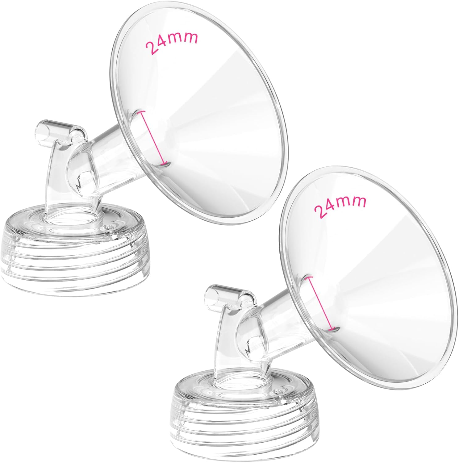 Breast Pump Parts，Replacement Pump Parts for Spectra S1/S2/9 Plus, Not Original Accessories, Flange Inserts Kits Sets(24Mm*2) image number 3