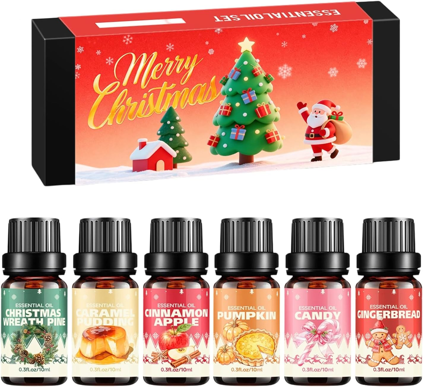 Christmas Fragrance Oil - Cheerful Fragrances Set of Winter Fragrances | Perfumes for Soap Production of 6 Pieces | Christmas Fragrances &ndash; Cheerful Scented Oil, 6 Pieces by Prof image number 2