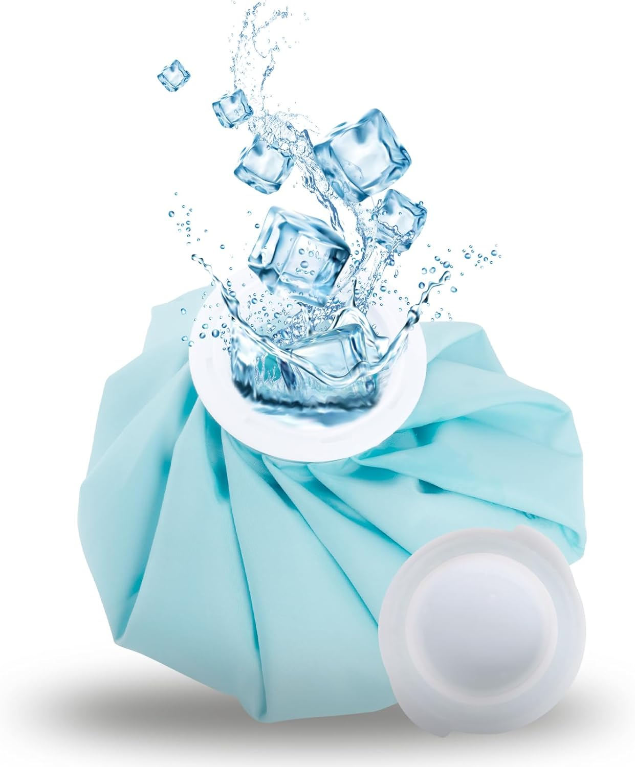 Ice Pack for Injuries Reusable, Ice Bags Hot Water Bag for Hot & Cold Therapy and Pain Relief with Cover, No-Leak Elastic Breathable Ice Bag, Size 9"