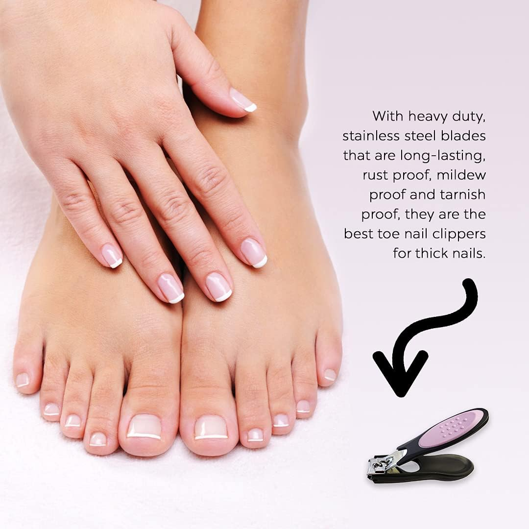 Nail Clipper with Comfort Grip Nail Catcher - Chrome Plated Fingernails and Toenails Clippers Nail Cutter Catches Clippings Sharp Sturdy Trimmer Stainless Steel for Men and Women image number 3
