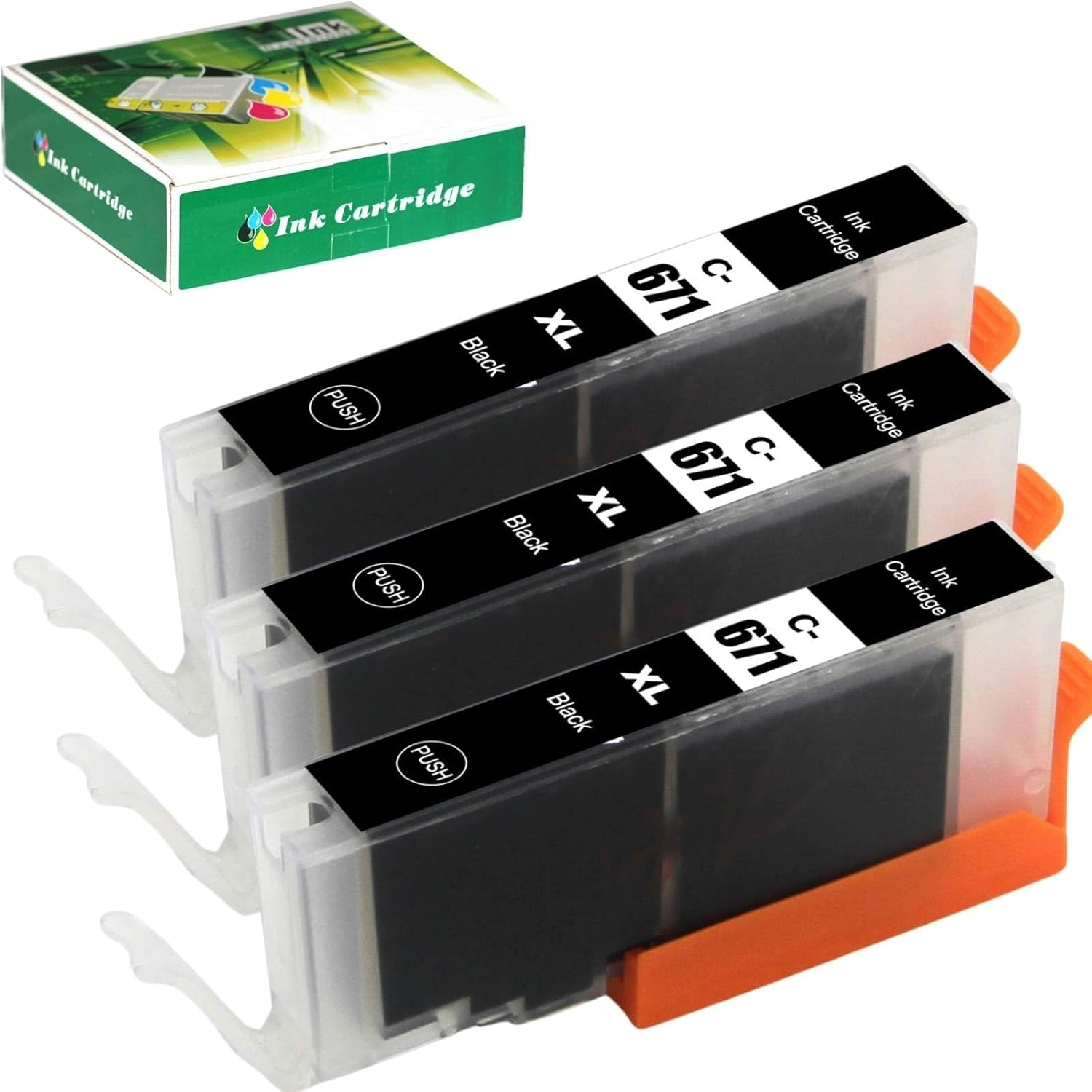 Compatible Canon Gray CLI671XL Ink Cartridges, TAAUS Canon 671XL Gray Ink for PIXMA MG7760 MG7765 MG7766 PIXMA TS5060 TS6060 TS8060 TS9060 Printer image number 2
