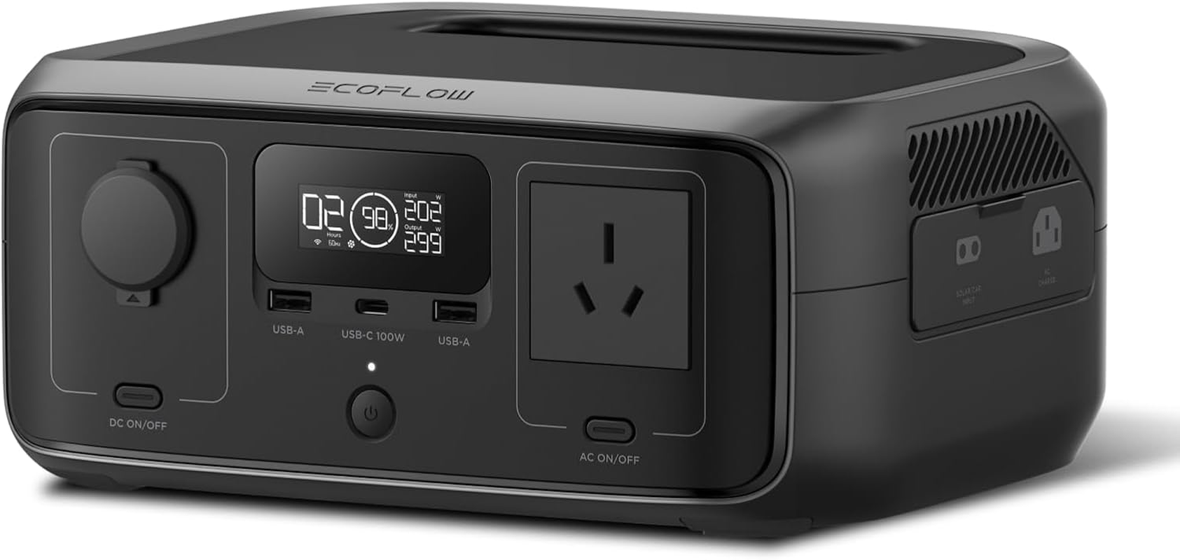EF ECOFLOW Portable Power Station RIVER 3(UPS), 245Wh Lifepo4 Battery Power Station, 300W up to 600W AC Output, <10 MS UPS & <30 Db, 1Hr Fast Charging Solar Generator for Outdoor/Camping/Home Use image number 4