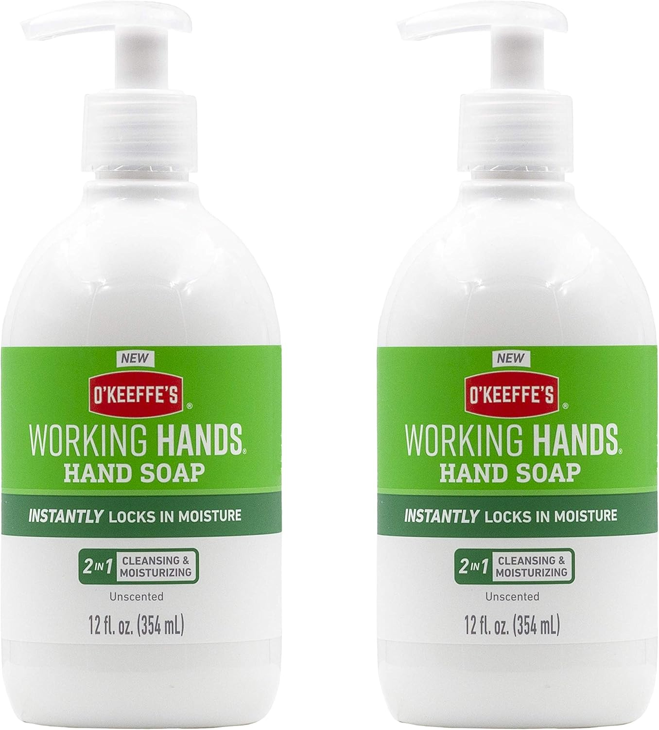 O'Keeffe'S, Working Hands Moisturizing Hand Soap 12 Ounce White, Unscented, 24 Fl Oz, (Pack of 2) image number 3