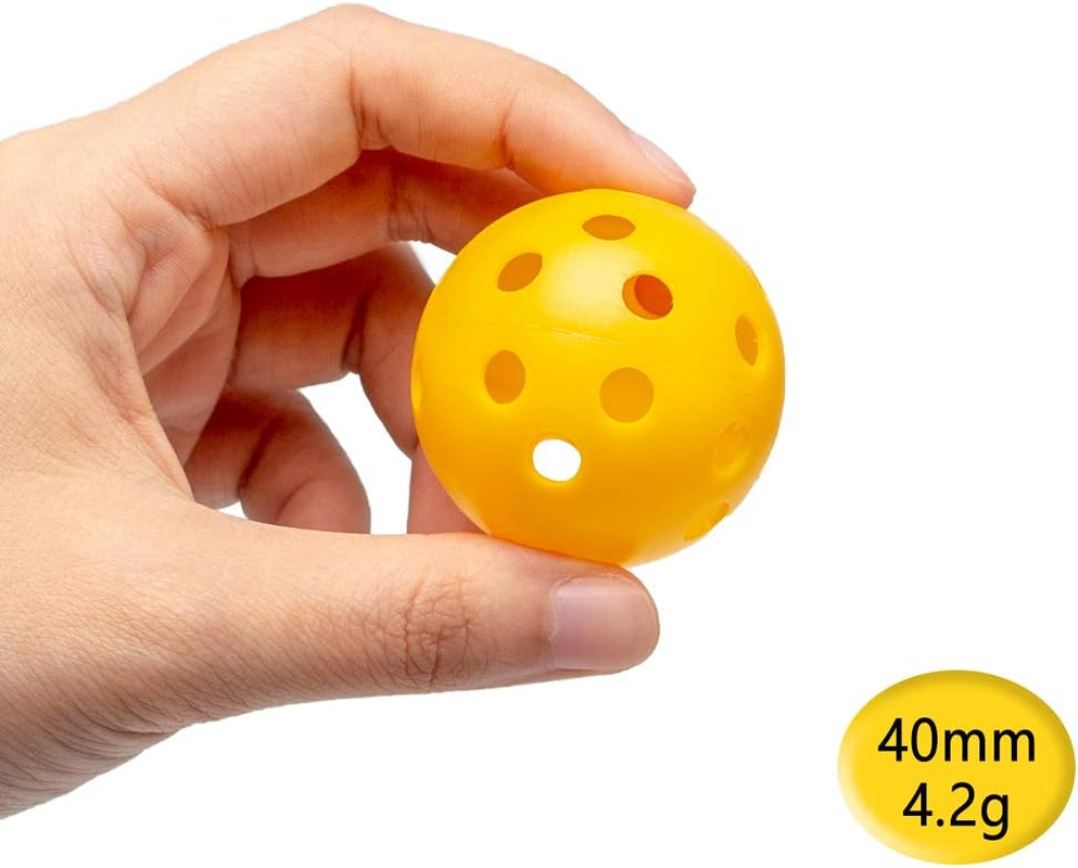 THIODOON Practice Golf Balls Limited Flight Golf Balls 40Mm Hollow Plastic Golf Training Balls Colored Airflow Golf Balls for Swing Practice Driving Range Home Use Indoor 12 Pack - Mixed Color,12 Pcs image number 5