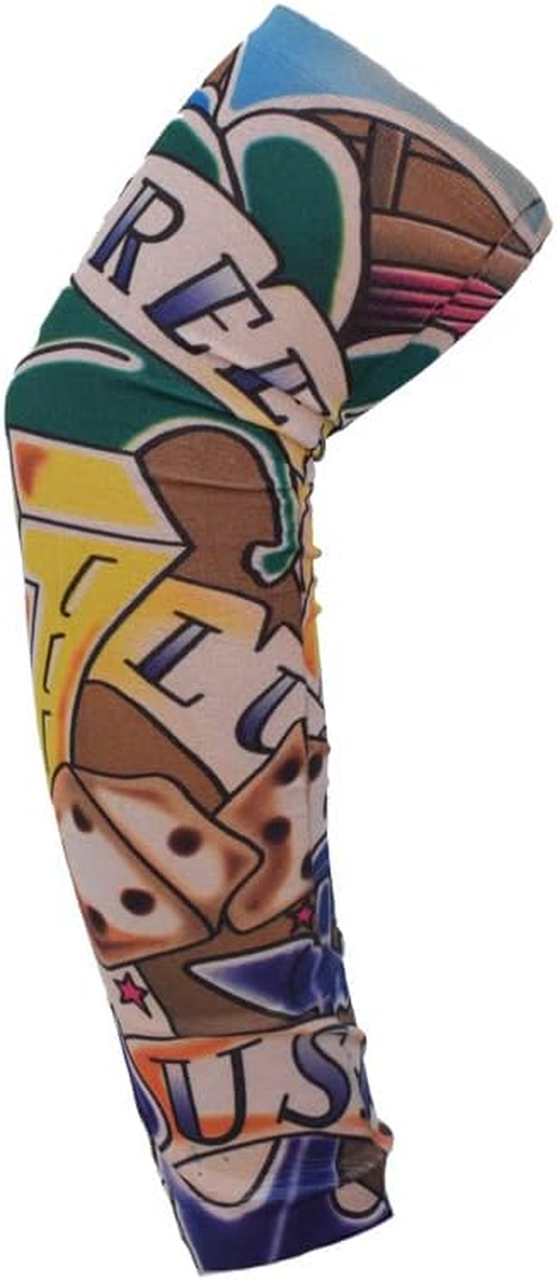 LORJE Tattoo Sleeves, 7Pcs Stretchy Arm Sleeves Fake Tattoos Sleeves to Cover Arms Sun Protection Sleeves Costume Tattoo Sleeve Covers Temporary Designs Tribal Tattoo Sleeve image number 2