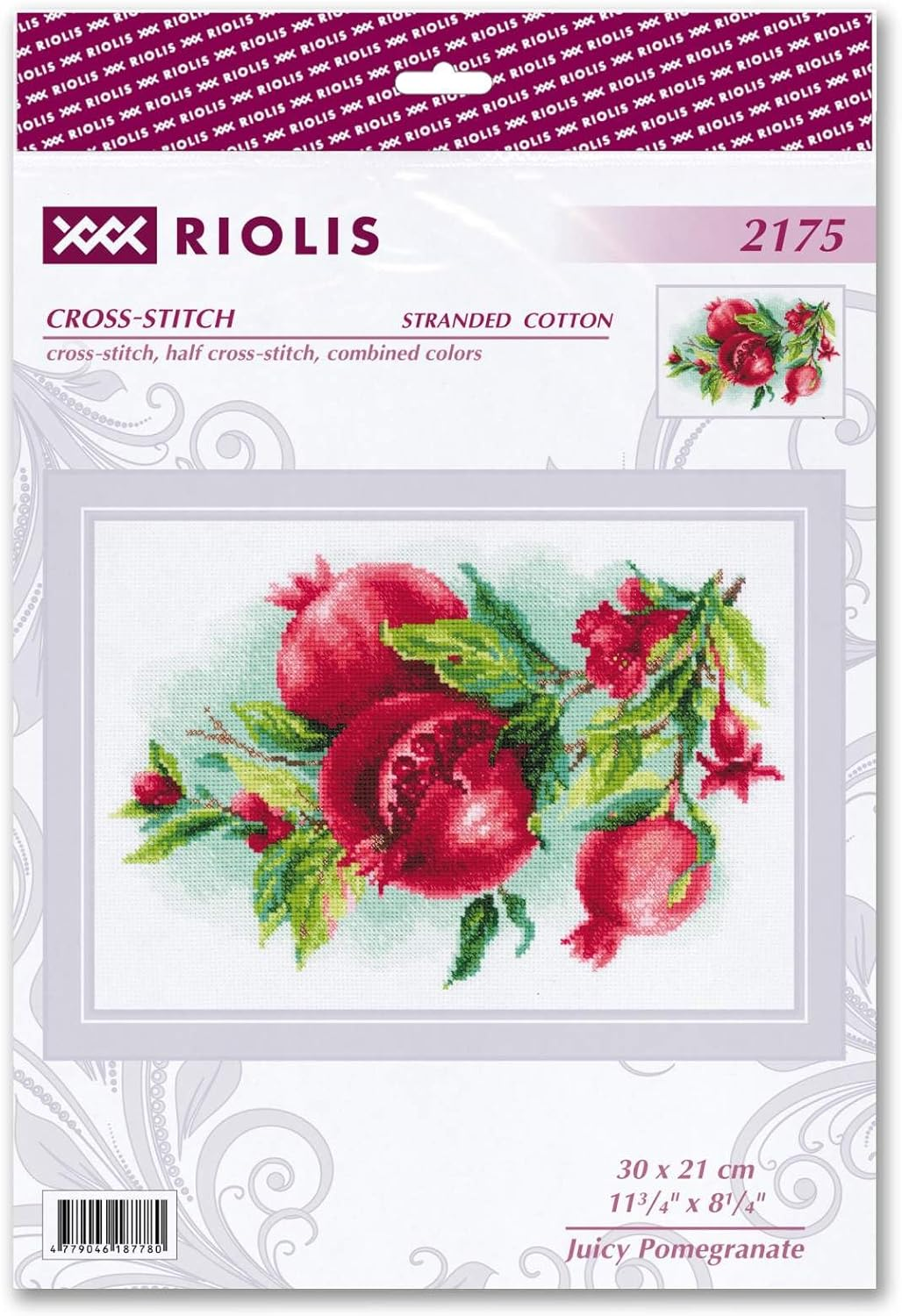 RIOLIS Counted Cross Stitch Kit 11.75"X8.25" Juicy Pomegranate (14 Count)