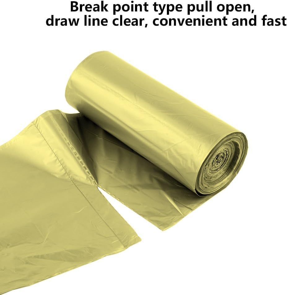 5 Rolls Small Trash Garbage Bags, 5 Gallon Strong Thin Material Disposable Kitchen Garbage Bags, Durable Plastic Trash Bags for Office Home Bedroom Garden Waste Bin, 100 Counts (Gold) image number 1