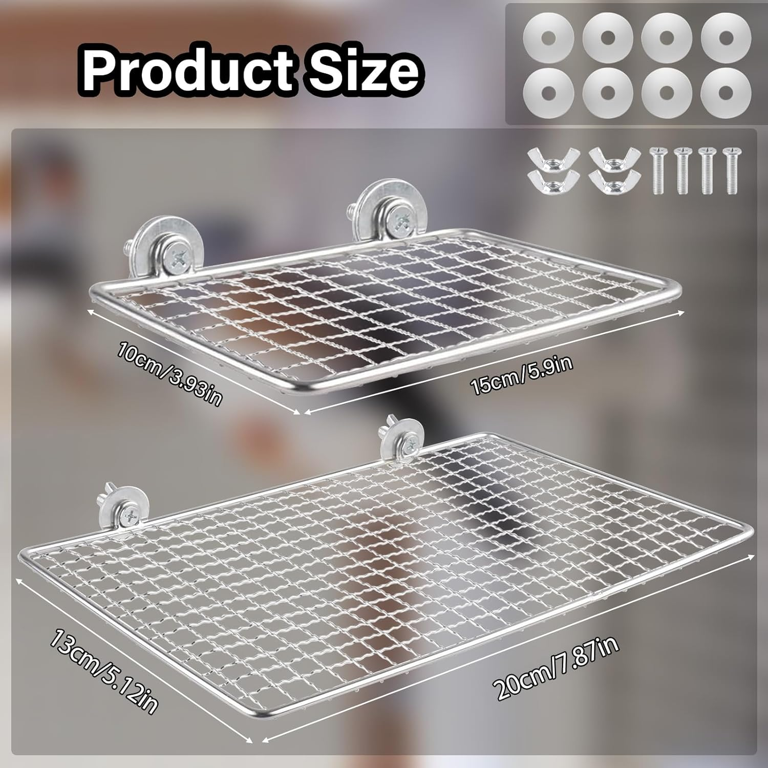 2 Pcs Stainless Steel Bird Perches Platform, Sturdy Stainless Steel Perch for Bird Cage - Multi-Functional Resting & Jumping Stand for Parrots, Conures, Cockatiels, Budgies - Easy to Clean and Install image number 6