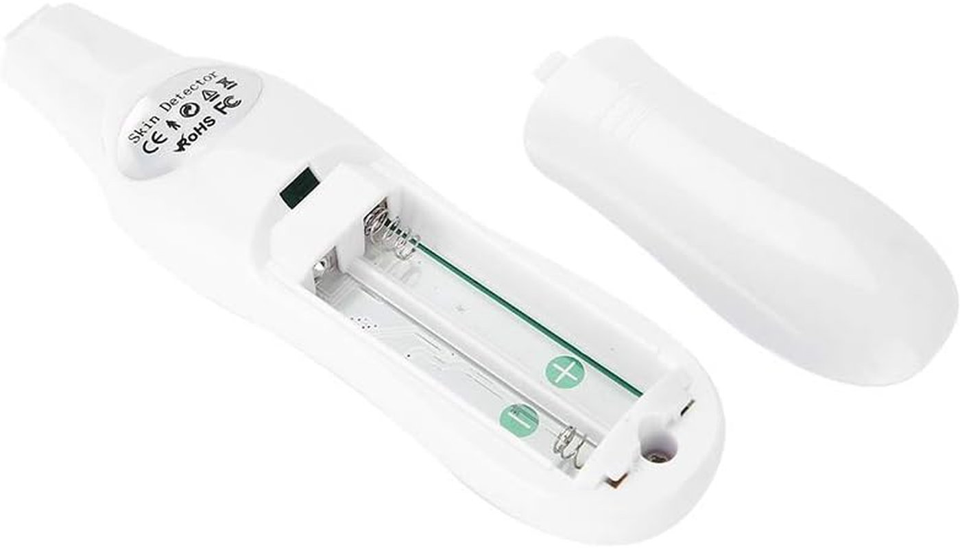 Skin Tester,Skin Sensor Digital LCD Backlight Display Moisture Tester Skin Care Facial Humidity Moisture Oil Content Detection Pen(白色)