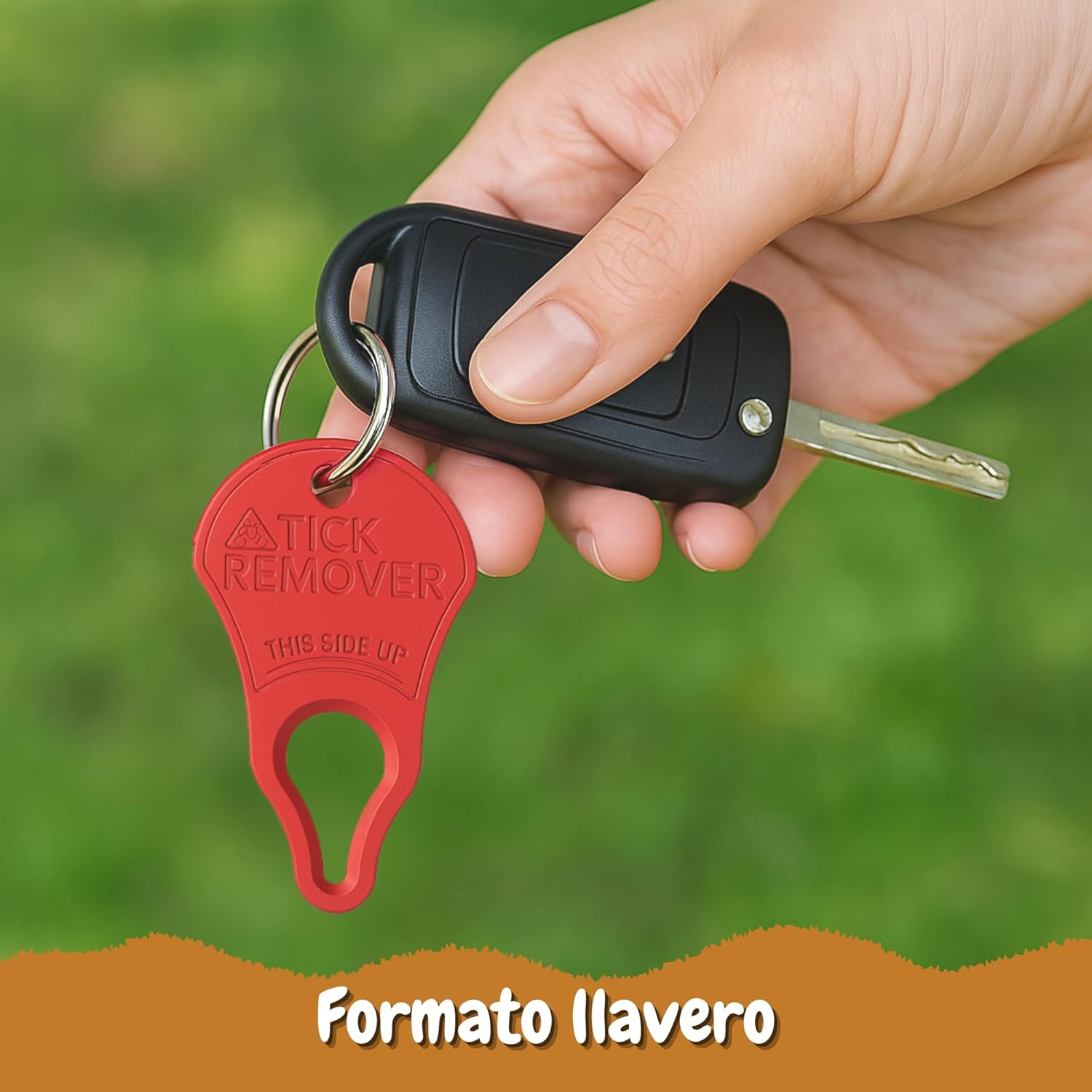 DEARKAN Tick Tweezers - Tick Remover for Dogs and Cats - Tool Type Keyring - Effective and Safe Tick Remover - Easy to Use and Carry - Tick Protection